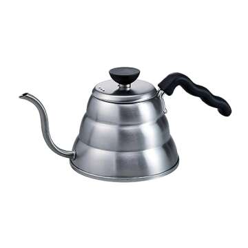Hario V60 "Buono" Gooseneck Drip Kettle, 1000ml, Silver