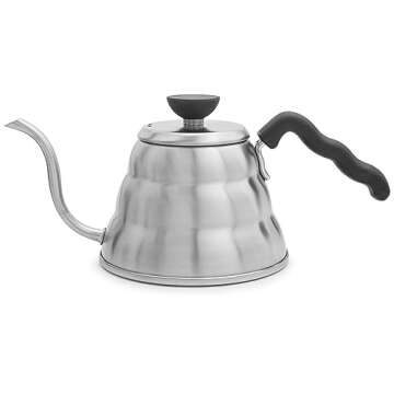 Hario V60 "Buono" Gooseneck Drip Kettle, 1000ml, Silver