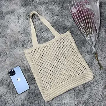 GGOOB Coconut Girl Aesthetic Crochet Tote Bag