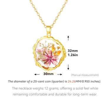 Hefestus Birth Flower Necklace May Verbena Floral Jewelry
