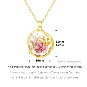 Hefestus Birth Flower Necklace May Verbena Floral Jewelry