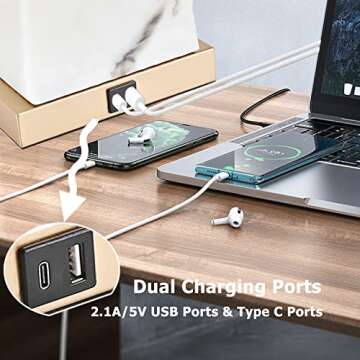 Elegant 24" Touch Control Table Lamp Set with USB