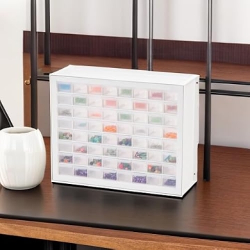 IRIS USA Bead Storage Drawer with 64 Small Organizing Drawers