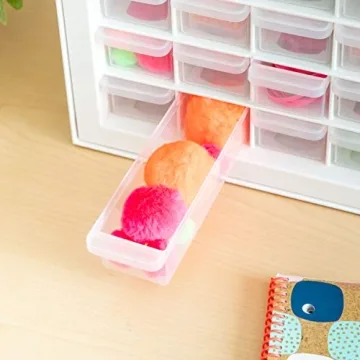 IRIS USA Bead Storage Drawer with 64 Small Organizing Drawers
