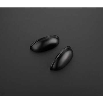 Ravinte 15 Pack 3" Drawer Pulls Flat Black Cabinet Cup Pulls Kitchen Hardware Cabinet Handles Drawer...