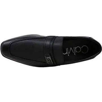 Calvin Klein Men's Bartley Oxford in Black Diamond Leather