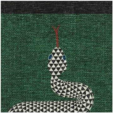 Ruggable Washable 6x9 Area Rug, Venom Emerald Style Upgrade