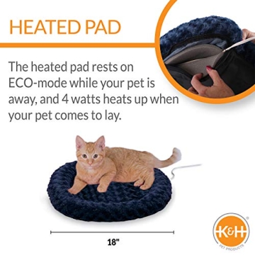 K&H Heated Cat Bed - Cozy Comfort for Indoor Cats