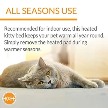 K&H Heated Cat Bed - Cozy Comfort for Indoor Cats