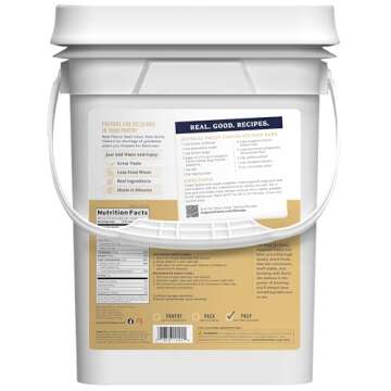 Augason Farms Regular Rolled Oats 4-Gallon Pail, Emergency Food Supply, Everyday Meals, 113 Servings