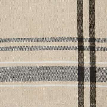 DII French Stripe Dining Table Collection Farmhouse Style Table Runner, 14x72 Inches, Taupe/Black