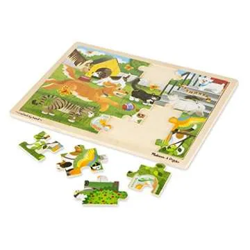 Melissa & Doug Pets at Play Puzzle - 24-Piece Wooden Fun