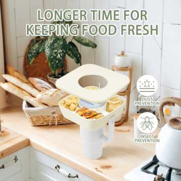 Dazhuocs Snack Bowl for Stanley Cup with Cover, Reusable Snack Tray with Lid Fits for Stanley 40 oz ...