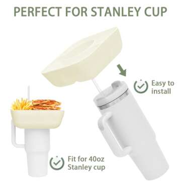 Dazhuocs Snack Bowl for Stanley Cup 40 oz Tumbler