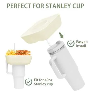 Dazhuocs Snack Bowl for Stanley Cup 40 oz Tumbler