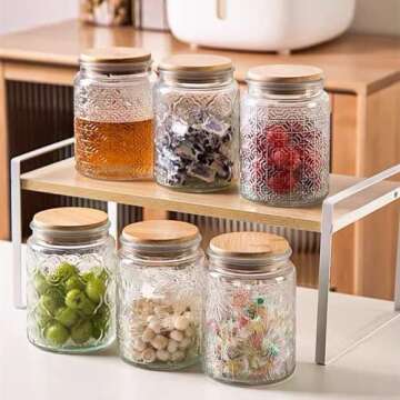 Buy ANSQU 23.7oz Vintage Glass Storage Jar for Kitchen