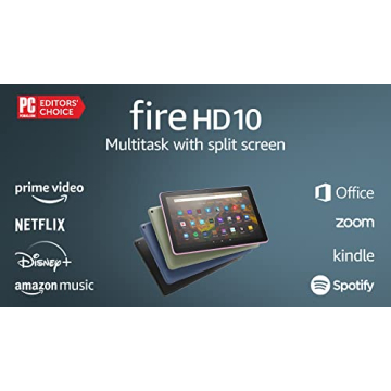 Amazon Fire HD 10 Tablet - Superior 10.1" HD Display, Multi-Use Functionality