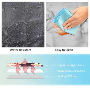 LOKASS Lunch Bags for Women Double Deck Insulated Lunch Box Large Cooler Tote Bag with Removable Shoulder Strap Wide Open Thermal Meal Prep Lunch Organizer for Men Adults Work Picnic, Black-Square