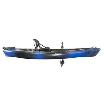 perception Pescador Pilot 12 | Sit on Top Fishing Kayak with Pedal Drive | Adjustable Lawn Chair Seat and Tackle Storage Areas | 12' | Sonic Camo