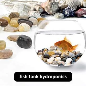 OUPENG Polished River Rocks - 2 lbs of Decorative Stones