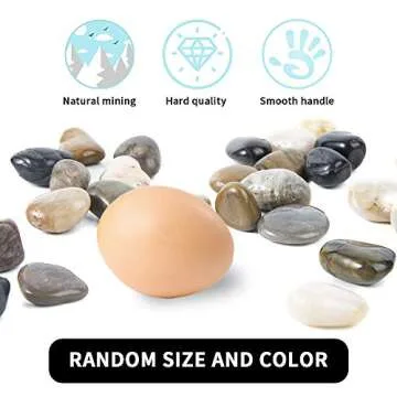 OUPENG Polished River Rocks 2 lbs Decorative Stones