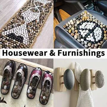 OUPENG Polished River Rocks 2 lbs Decorative Stones