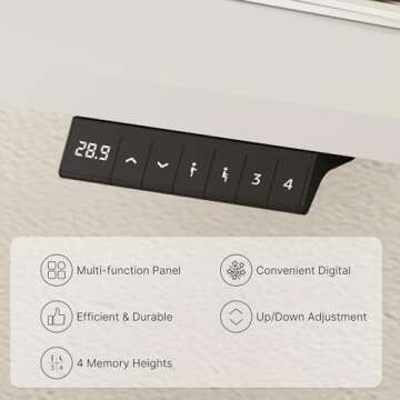 FLEXISPOT White Standing Desk 48 x 24 Inches Whole-Piece Desk Board Electric Stand Up Desk Height Adjustable Desk for Home Office(White Frame + 48" White Top)