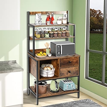 YGBH 6-Tier Kitchen Bakers Rack with Storage and Style