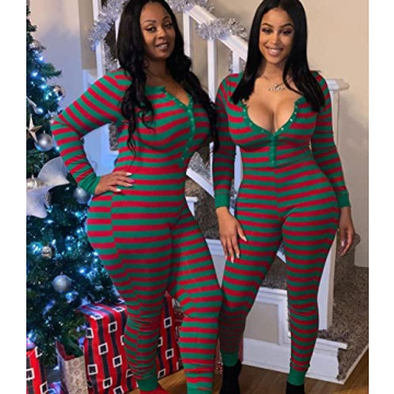KMBANGI Christmas Fleece One-Piece Pajamas for Women
