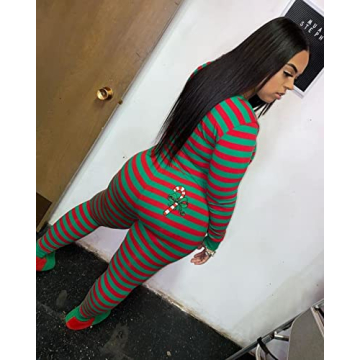 KMBANGI Christmas Fleece One-Piece Pajamas for Women