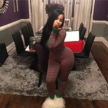 KMBANGI Christmas Fleece One-Piece Pajamas for Women