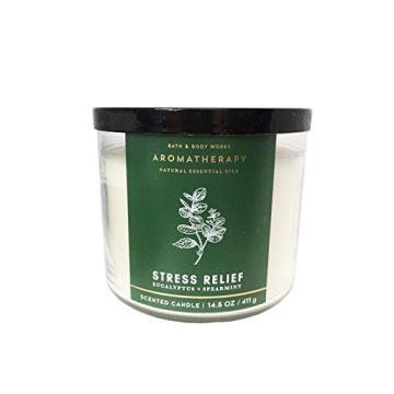Bath & Body Works, Aromatherapy Stress Relief 3-Wick Candle – Eucalyptus Spearmint