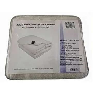 Luxurious Deluxe Fleece Massage Table Warmer with 12ft Cord