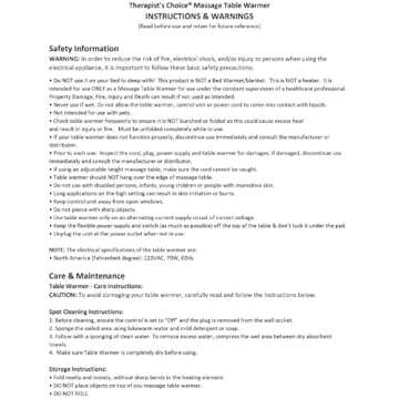 Deluxe Fleece Massage Table Warmer for Comfort and Safety