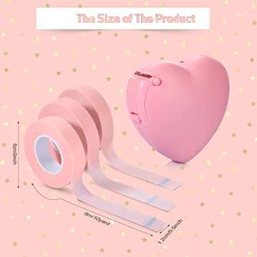 Eyelash Extension Tape Breathable Adhesive Lash Tape Non-Woven Fabric Lash Tape with Heart-Shaped Ta...