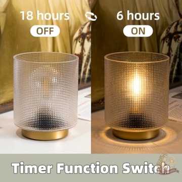 Stylish Battery Operated Table Lamp with Timer