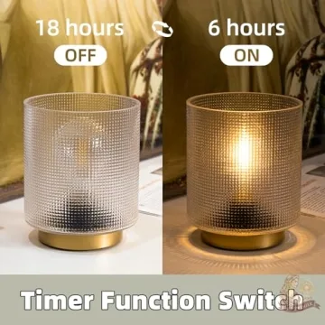 Stylish Battery Operated Table Lamp with Timer