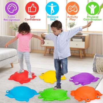 Tsomtto Kids Frog Stepping Stones for Ages 3-8