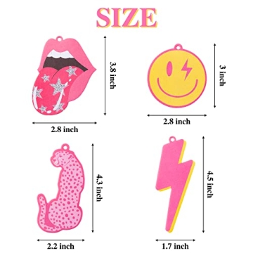 A1diee Pink Boho Air Fresheners Enhance Car Style