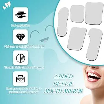 5-Piece Dental Mirror Set for Accurate Oral Care