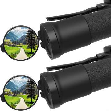 MoKo 2 Pcs Bike Mirrors - 360° Rotatable Durable Rearview Safety Mirrors