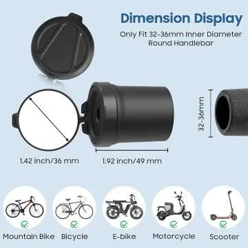 MoKo 2 Pcs 360° Rotatable Bike Mirrors - Safety First