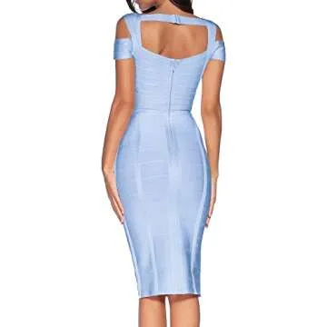 Stylish Women's Spaghetti Strap Bandage Midi Dress