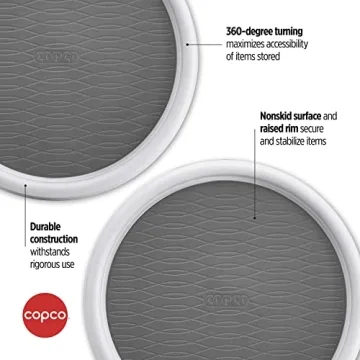 Copco 9-Inch Non-Skid Lazy Susan Turntables - Set of 2
