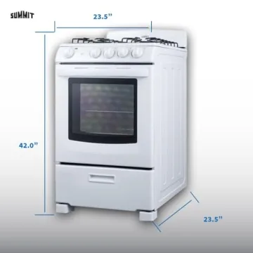 Compact Summit 24" Gas Range with 4 Burners and Oven