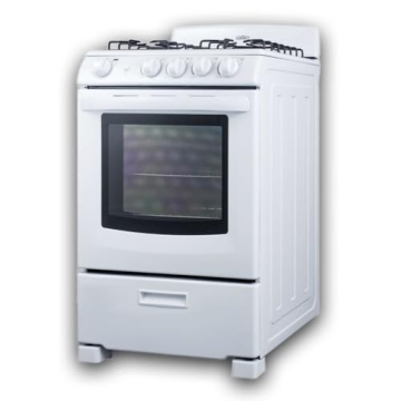 Compact Summit 24" Gas Range with 4 Burners and Oven