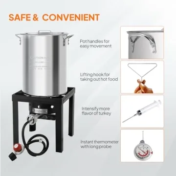 ROVSUN Turkey Fryer & Fish Fryer Kit with 55,000BTU