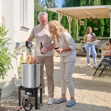 ROVSUN Turkey Fryer & Fish Fryer Kit with 55,000BTU