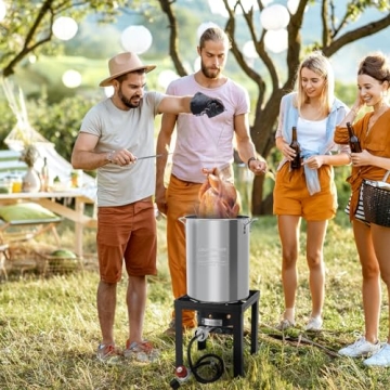 ROVSUN Turkey Fryer & Fish Fryer Kit with 55,000BTU