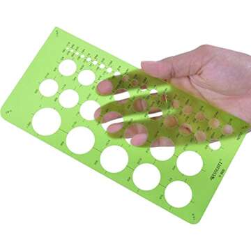 Westcott T-800 Small Circles Template, Plastic Geometric Shapes Template Tool for Drawing and Drafti...